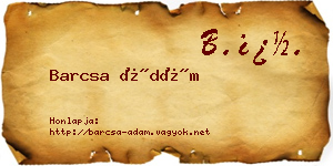 Barcsa Ádám névjegykártya